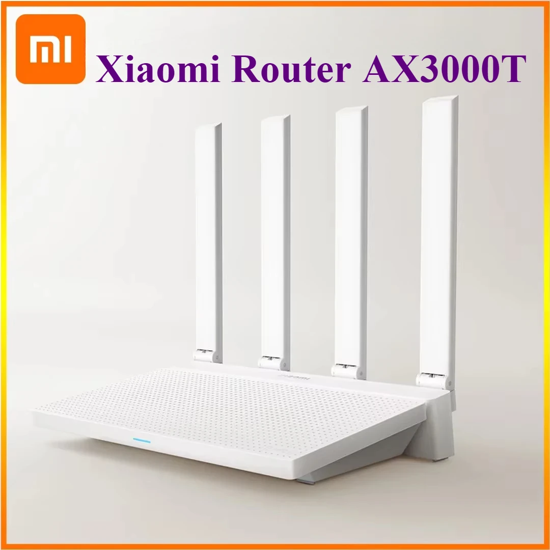 2024 NEW Original Xiaomi AX3000T Router 2.4GHz 5GHz 1.3GHz CPU 2X2 160MHz WAN LAN LED NFC Connection for Home Office Games Mi