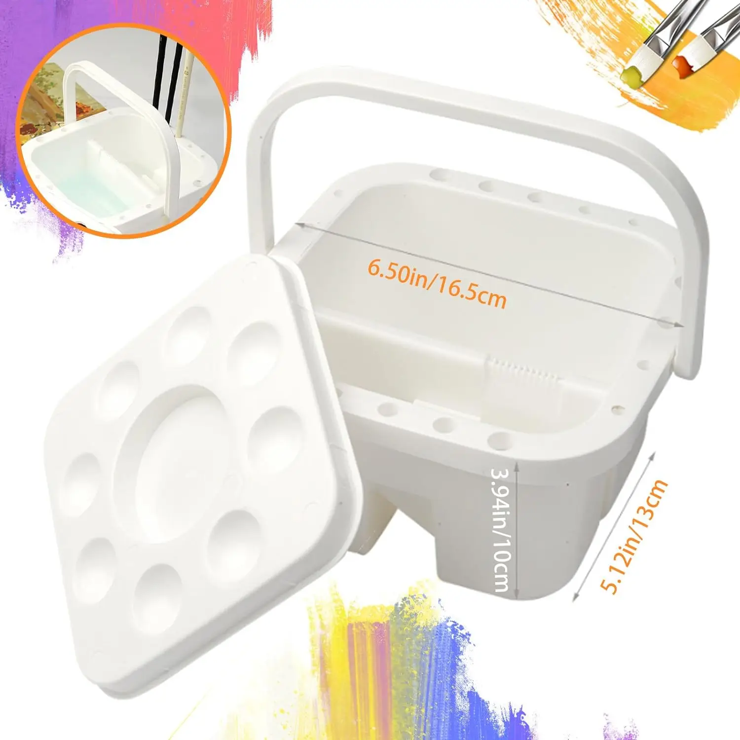 Wholesale Professional Multifunctional Plastic White Paint Brushes Washer And Cleaner With A Holder