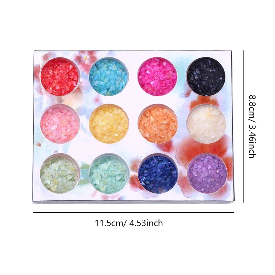 Nail Art iriserende pailletten set, kleurrijke harten esdoornbladvormen voor doe-het-zelf nagelontwerp manicure decoraties