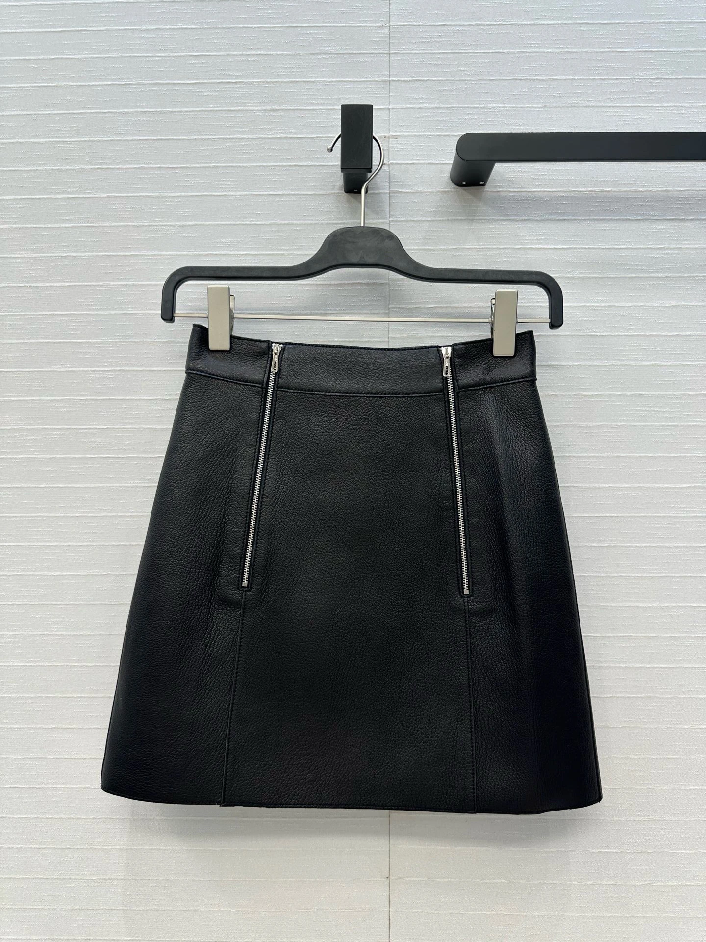 

Женская юбка трапециевидной формы с высокой талией, простая повседневная юбка из овчины с узором личи, универсальная и сли