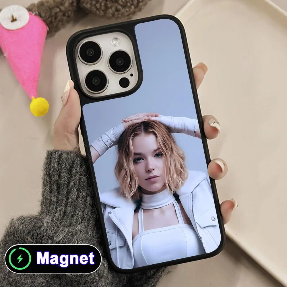 

Milly Alcock Phone Case for iPhone 17 16 15 14 13 12 11 Air Pro Max Plus Matte Surface Magnet Cover
