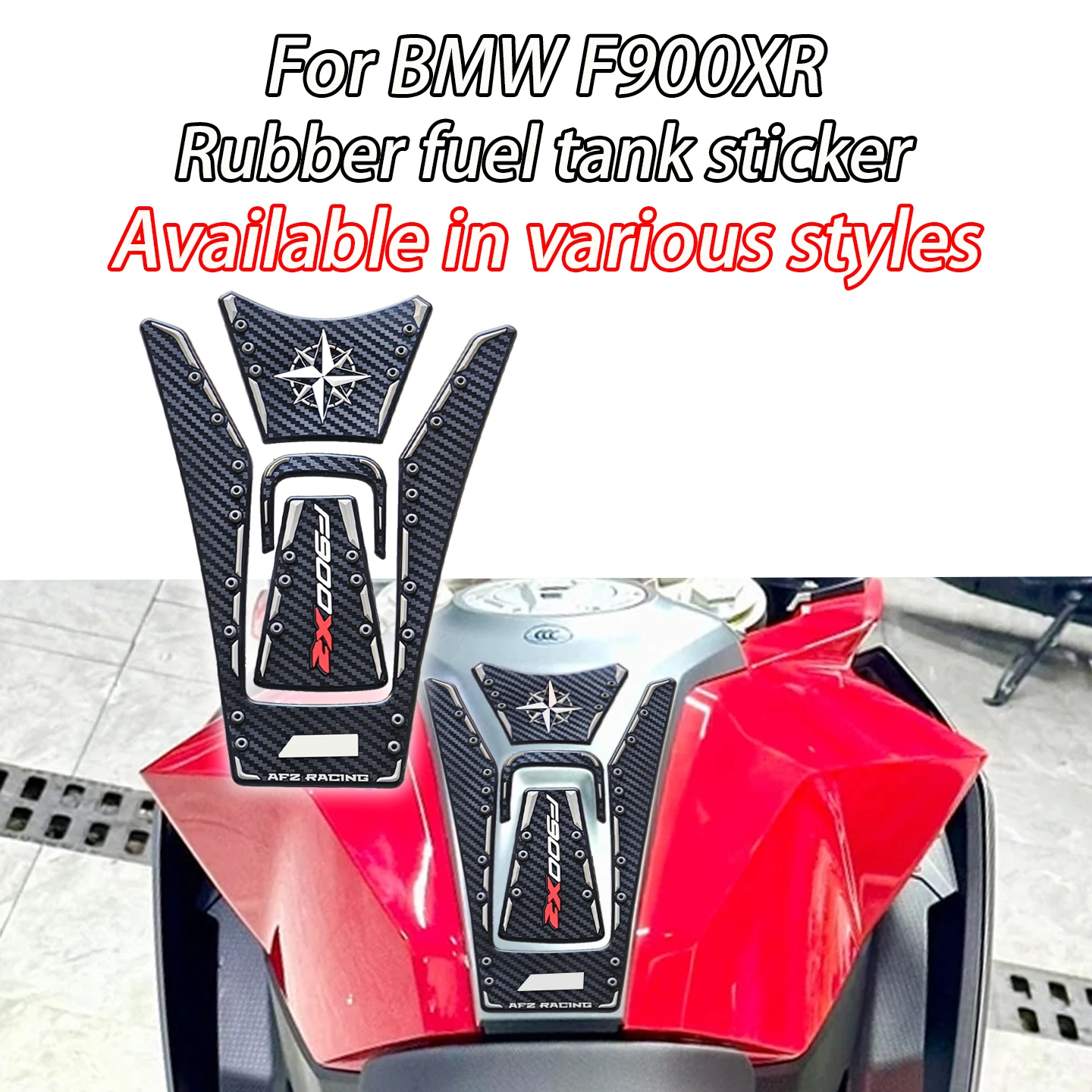 For BMW F900XR F900 XR F 900 XR F 900XR 2020-2025Motorcycle Sticker Anti Slip Stickers Fishbone Sticker Tank Pad 3D Tank Sticker
