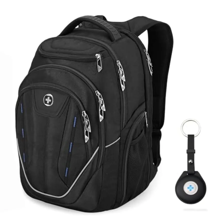 

Рюкзак для ноутбука TSA Business для мужчин с функцией Apple Find My, USB-портом для зарядки, RFID-карманами, подходит для компьютеров с диагональю 15,6 дюйма