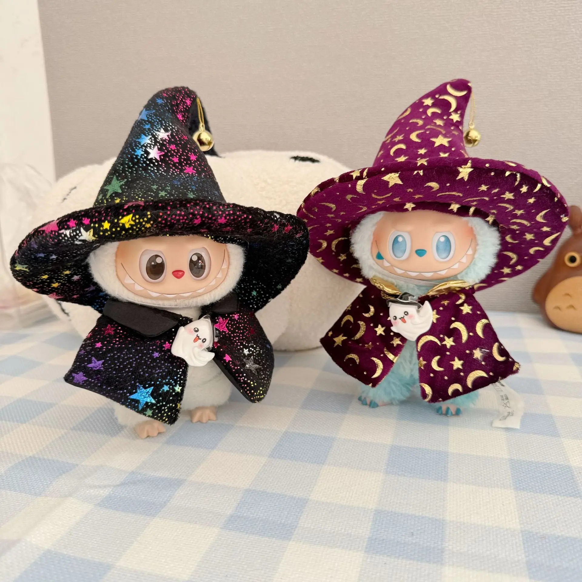 

17cm Labubu 1-3 Gen Doll Outfits | Trendy New Halloween Ghost Cloak & Cape Set | Clothes for Labubu Pendants Accessories