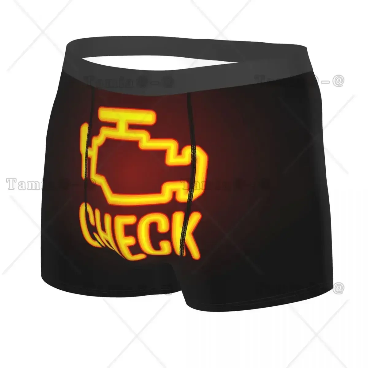 Custom Mechanic Car Driver Check Engine Light Boxer Shorts For Homme Sexy 3D Printed Underwear Panties Briefs Soft Underpants
