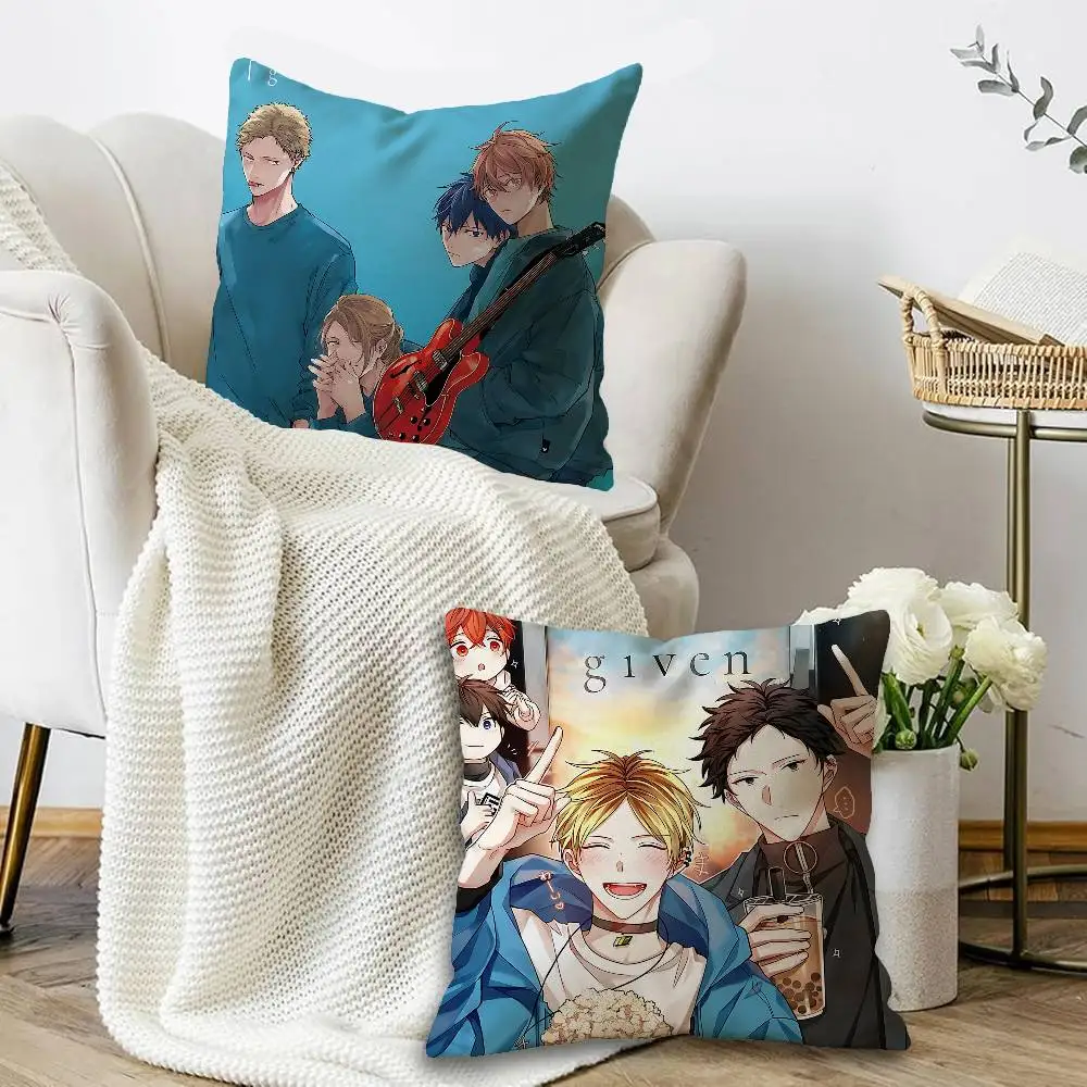 Japanses cartoon given Pillow Covers Cartoon Sofa Decorative Home Double-sided Printing Short Plush Cute Cushion Cover