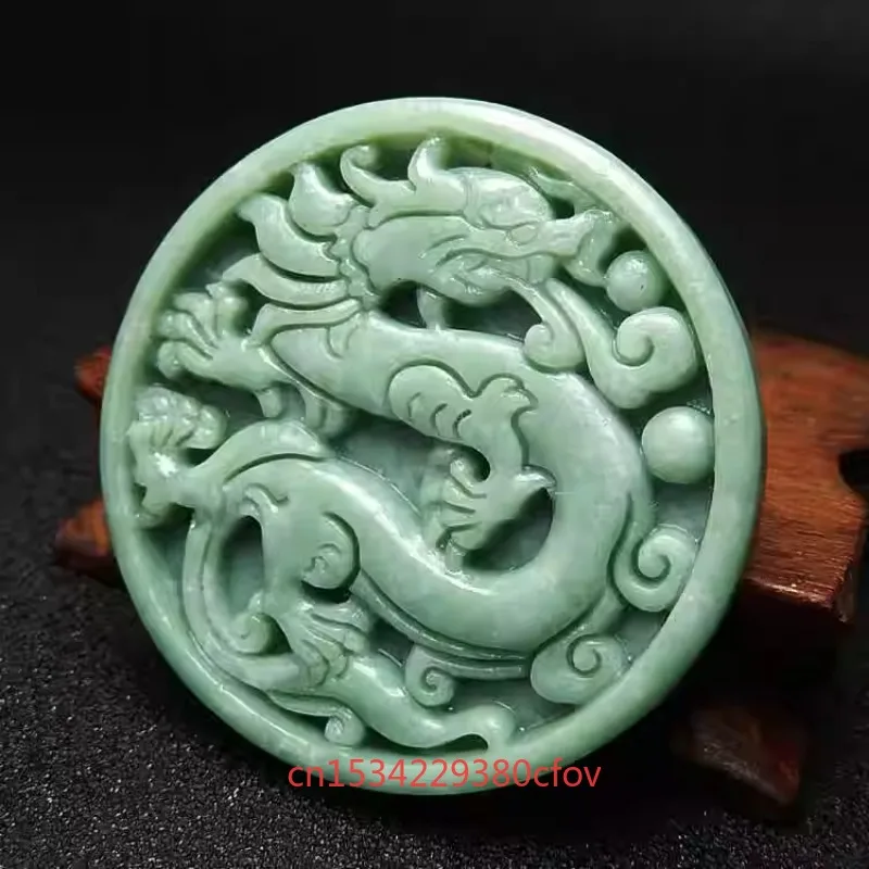 Guizhou Jade Retro Style Loong Pendant Necklace Accessories Jewelry Amulets Fashion Gifts Women Natural Carved Real Charms