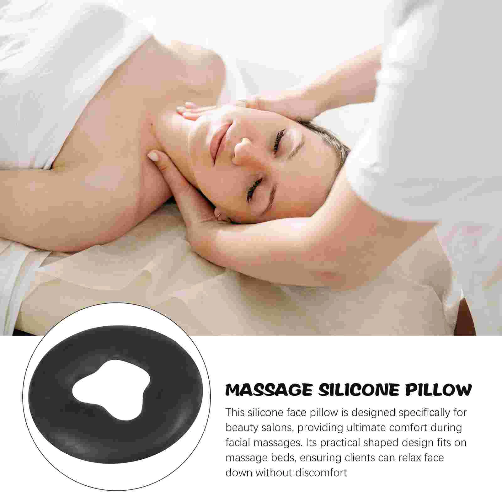 Washable Massage Silicone Tummy Pillow Multi-functional Accessories Bearing Hole Block Silica Gel Face Beauty