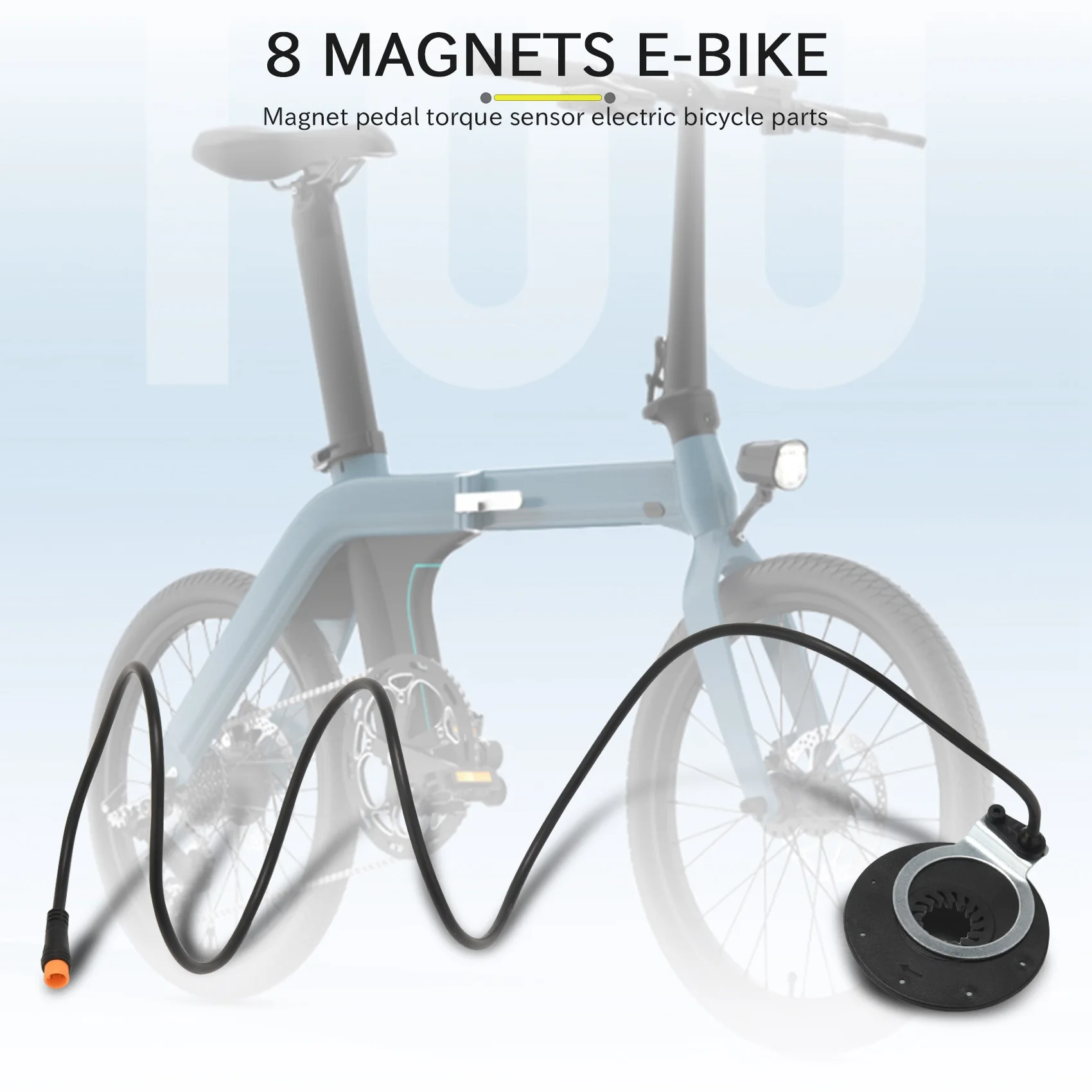

ABJQ E-Bike BZ-4 (8) PAS KT 8, магниты, педаль, датчик крутящего момента, детали для электровелосипеда, водонепроницаемый разъем для электрического велосипеда