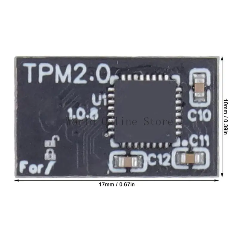 TPM2.0 Module SPI 14PIN Encryption Security Board Remote Platform voor computer 87HC