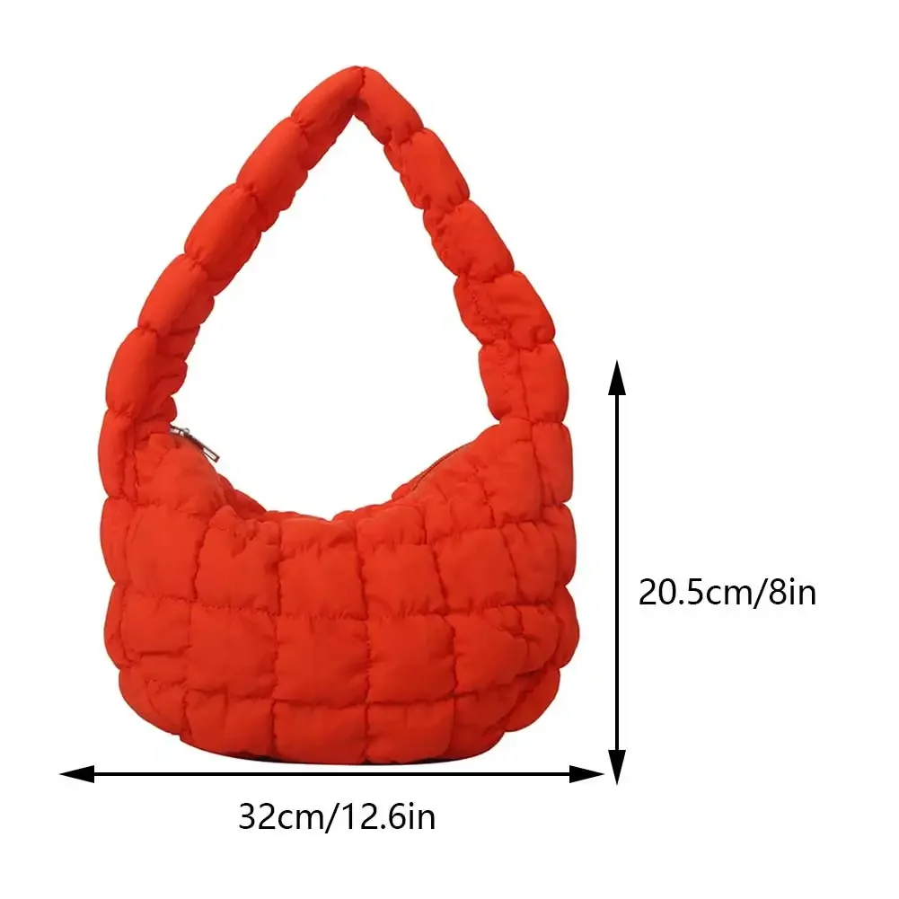 Puffer Tote Bag for Women Shoulder Bubbles Cloud Bag Winter Puffy Handbag Purse Top Handle Bag Designer Pleated Clutch Bag