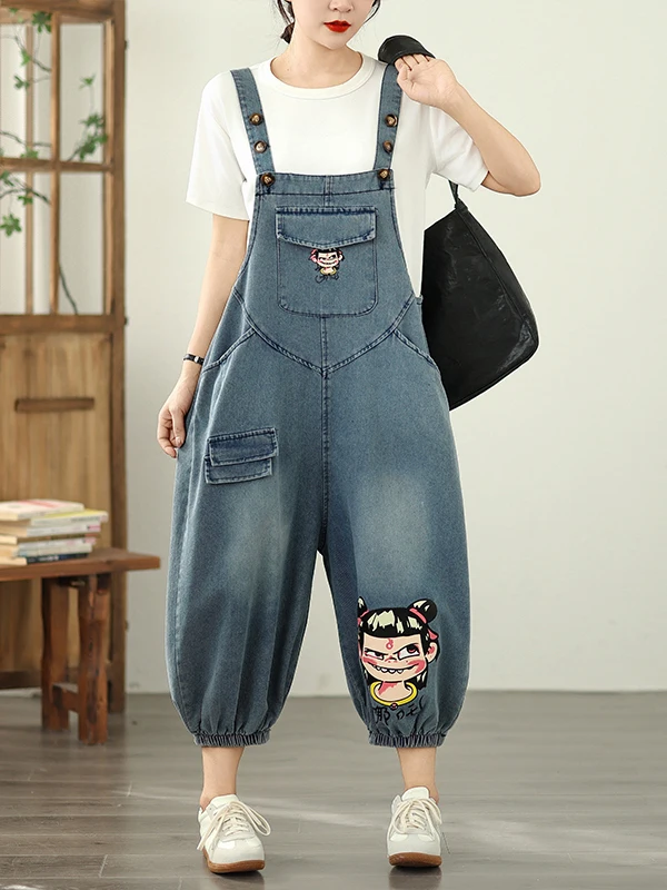 กางเกงยีนส์สตรี2025ฤดูร้อนใหม่หลวมสบายๆFaionอเนกประสงค์Stierเจ็ดกางเกงSlimming Effect