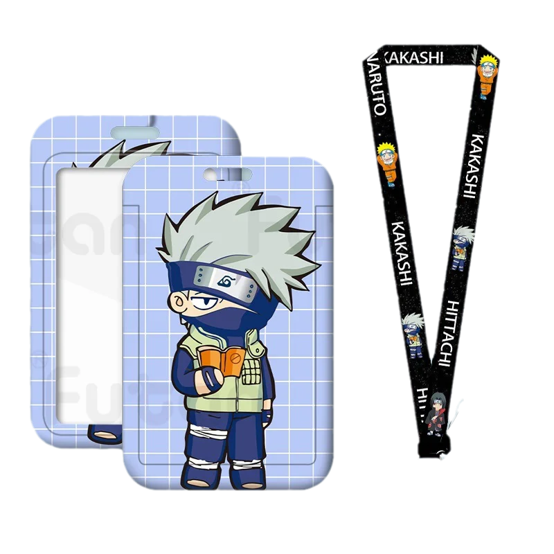 Naruto Uchiha Sasuke Kakashi Card Sleeve Slide Cover Rice Card Bus Pass Identification Case Campus Access Card Protective Case