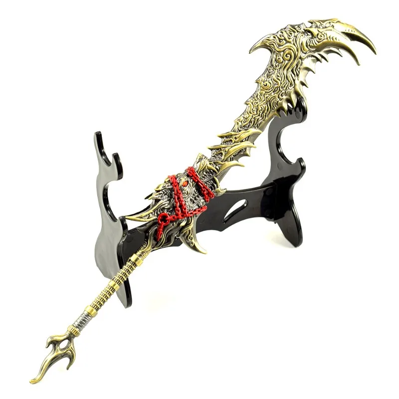 30cm/11.81in Naraka: Bladepoint gra peryferyjna broń Model wygnany gwiazda wilk mistrz zabawka nóż metalowe rękodzieło ozdoby Prop