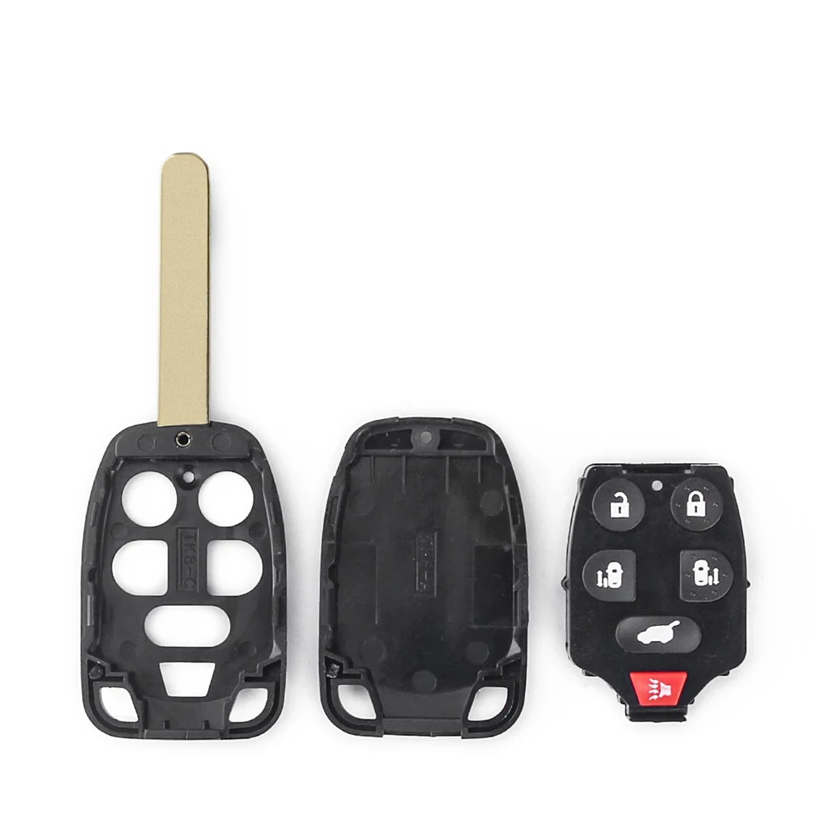 Okey-carcasa de repuesto para llave de coche, carcasa para mando a distancia de 6 botones, accesorios para coche, para Honda Odyssey 2011, 2012,