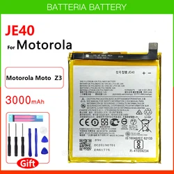 Batería Original JE40 para Motorola One Moto Z3 Moto G7 Play XT1941 XT1941-3 XT1952-1 XT1952-2 XT capacidad teléfono móvil