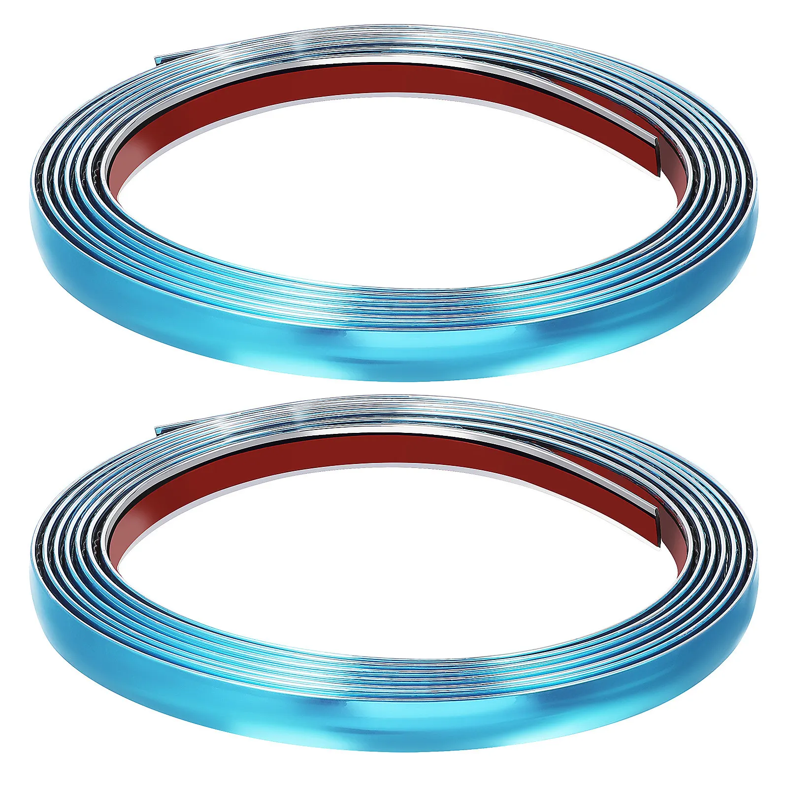 2 Rolls Chrome Plated Car Exterior Molding Trim Strip Car Door Edge Guards Scratch Protector Bumper Protection Auto Adhesive