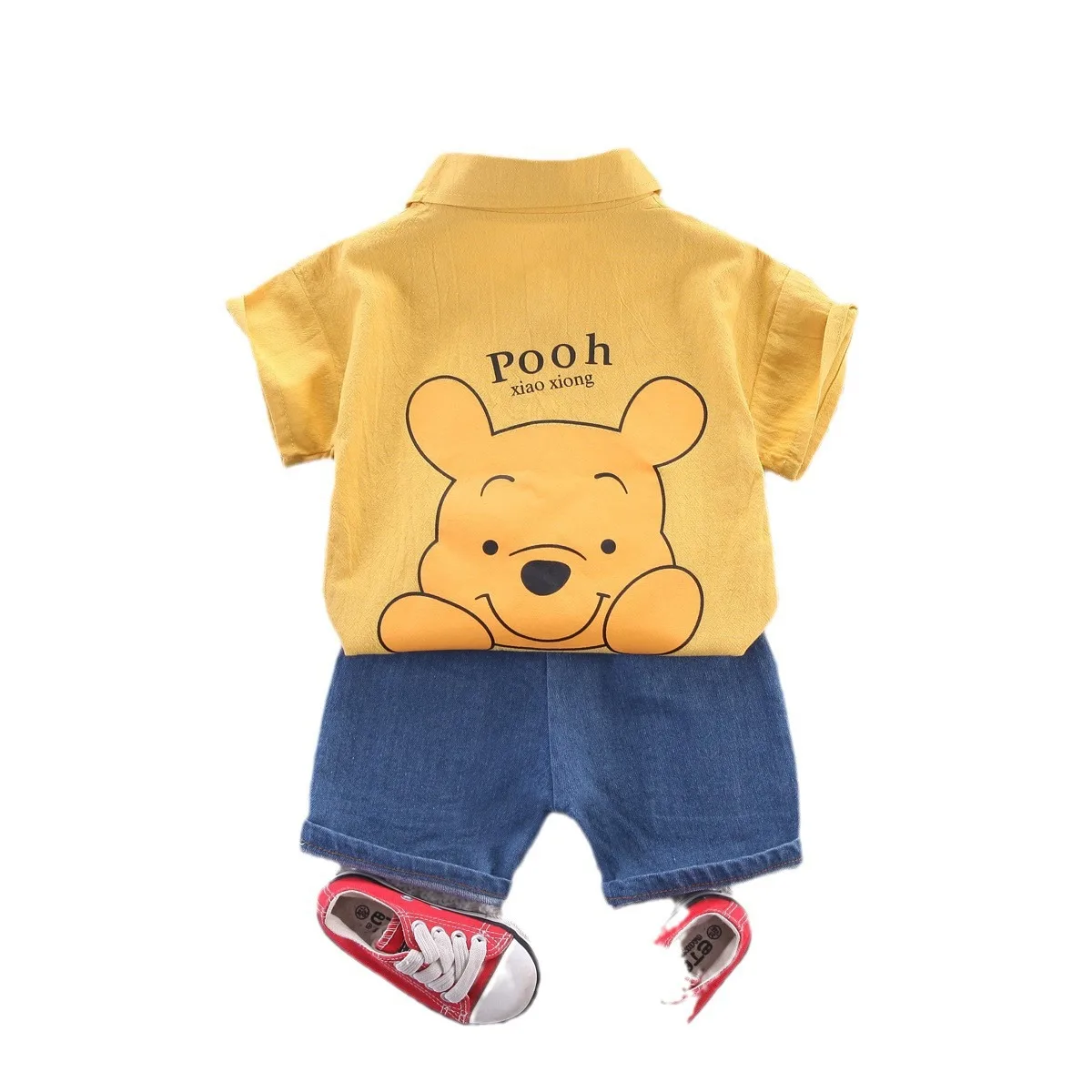 Boys summer set, baby clothes, cartoon shirt, shorts, two-piece children\'s clothing set