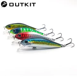 OUTKIT 1pcs mini Minnow Fishing Lure 55mm 4.8g Crankbait Hard Bait Topwater Artificial Wobbler Bass Japan Fly Accessories