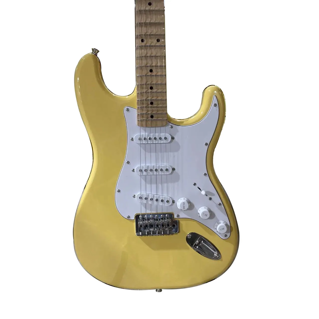 S T  Guitar,  Body, Yellow Color, Maple Scalloped Fingerboard, 21 Frets