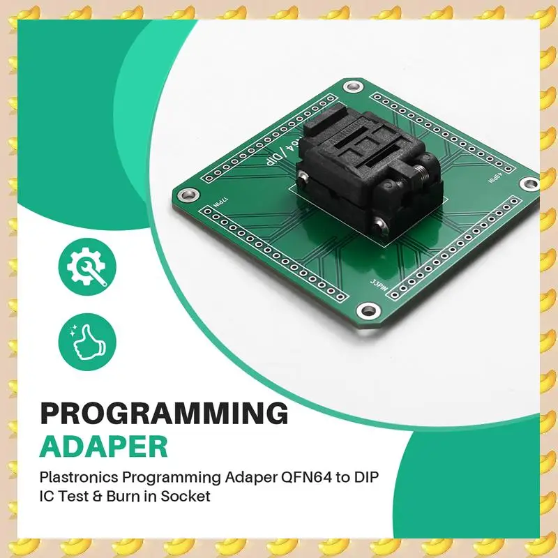 A45U Plastronics IC Test Adapter 64QN50S19090 - QFN64 To DIP, 0.5Mm Pitch, Perfect For 9X9mm IC Package Burn-In