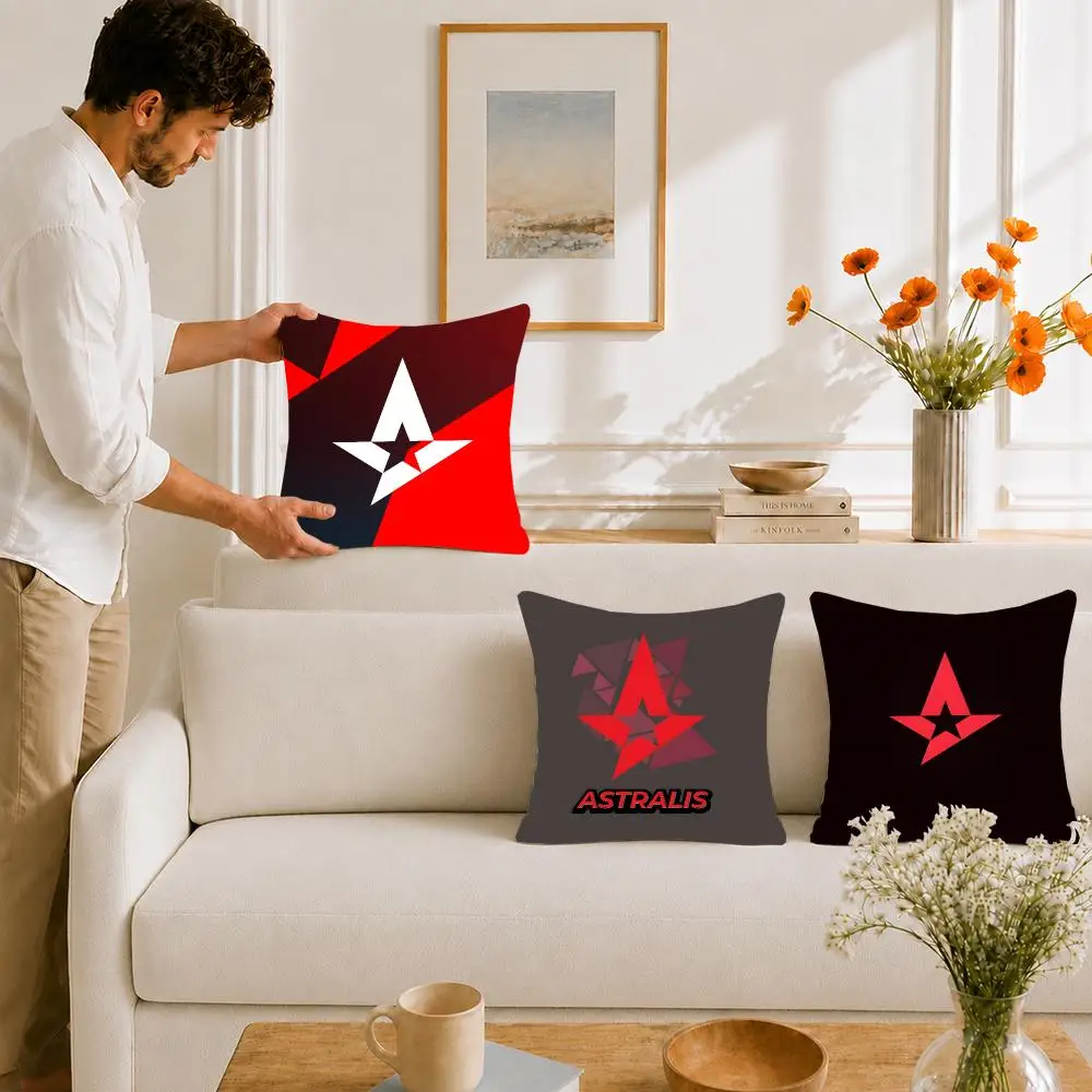 Esports Team Astralis Cushion Cover Portable floor cushion for travel Yoga Minimalist text 2way tricot
