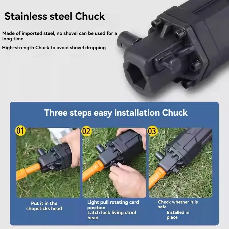 68CC  Multifunction Digging Root Machine 1800r/min Tree Transplanting Planting Shovel Rock Drilling Tool for Garden