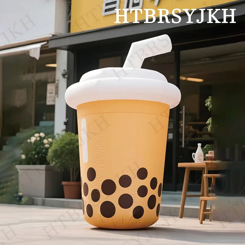 

Inflatable milk tea cup with blower, outdoor large-scale event promotional decoration prop, customizable