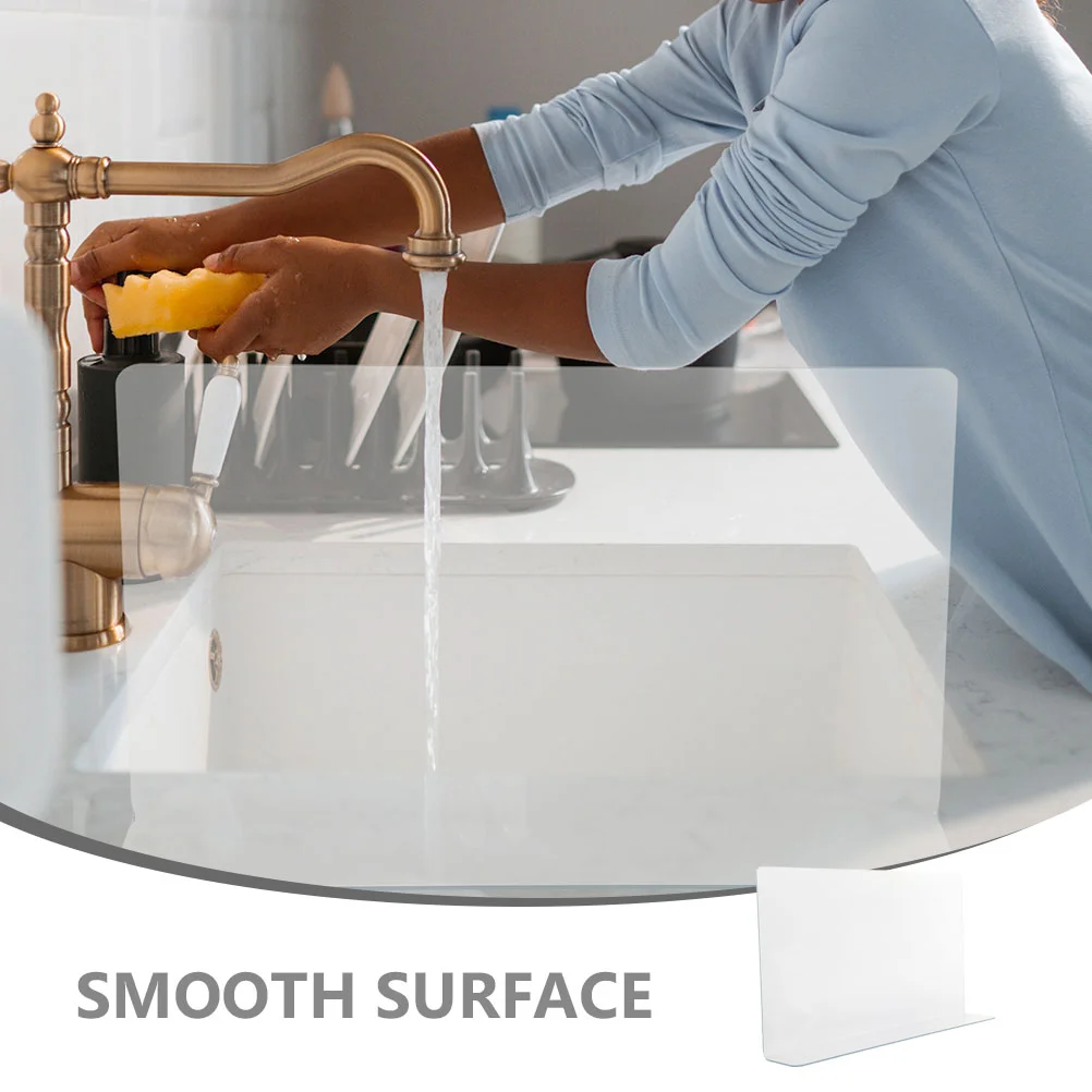 2 Pcs Anti Splash Baffle Bathtub Shower Install Tools Free Clear PVC Spatter Preventer Bathroom Kitchen