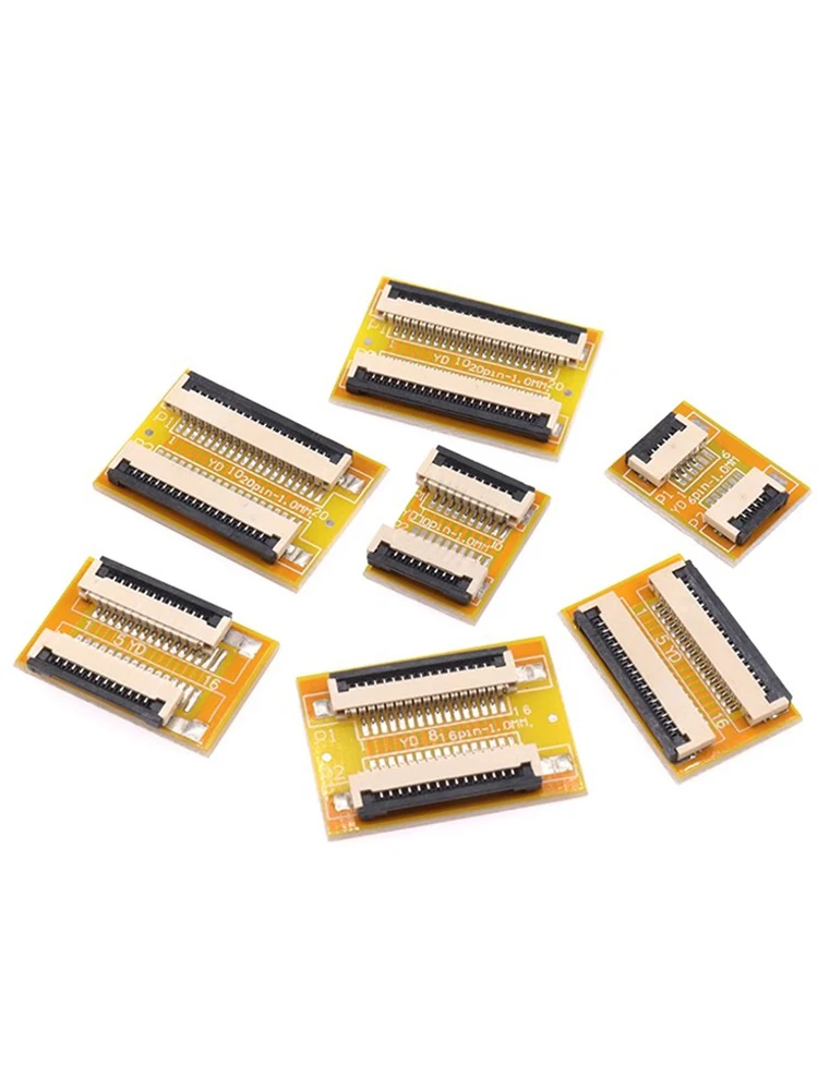 1pcs 1.0MM spacing FFC/FPC flexible cable extension board adapter board 4P/6/8/10/12/14/16/1820/30/40/50/60/80P