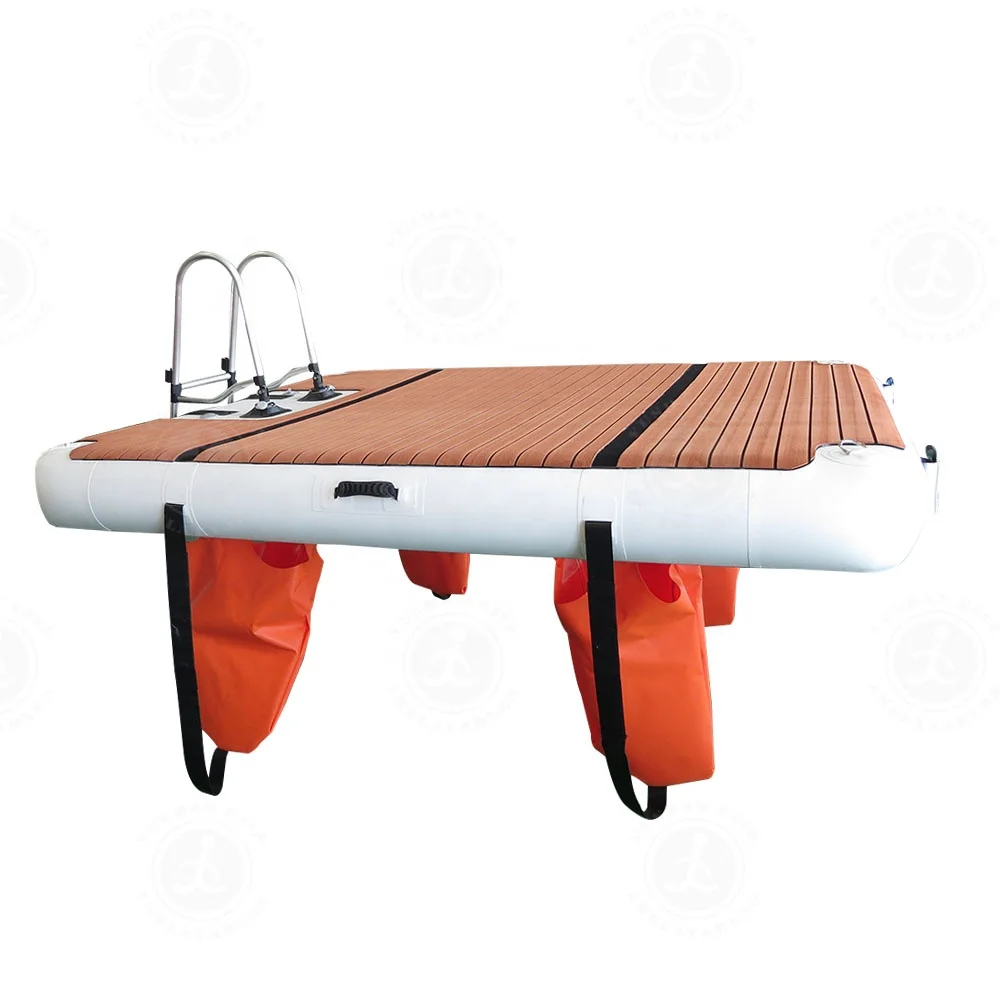 

Water Sports Inflatable Swim Island Floating Raft Non Slip Inflatable Dock Platform Floating Pontoon