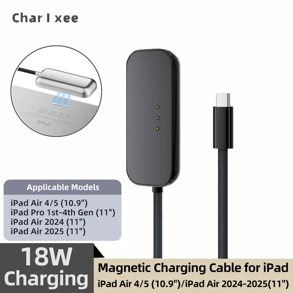 18W Magnetic Charging Cable for iPad, Magnetic Cord for iPad Air 4/5 10.9