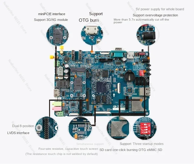 Core board cortex-A9 Android/Linux ARM embedded ultra-thin connector