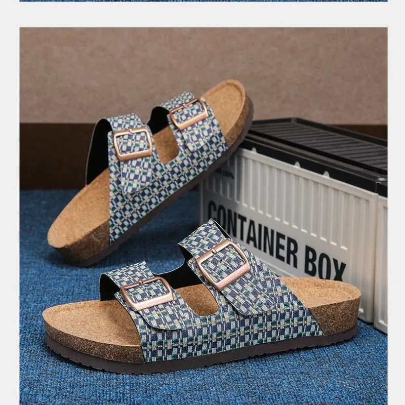 

Ultra-light, Convenient and Lazy Indoor and Outdoor Casual Printed One-foot Walking New Fashionable Flat-heeled Sandals