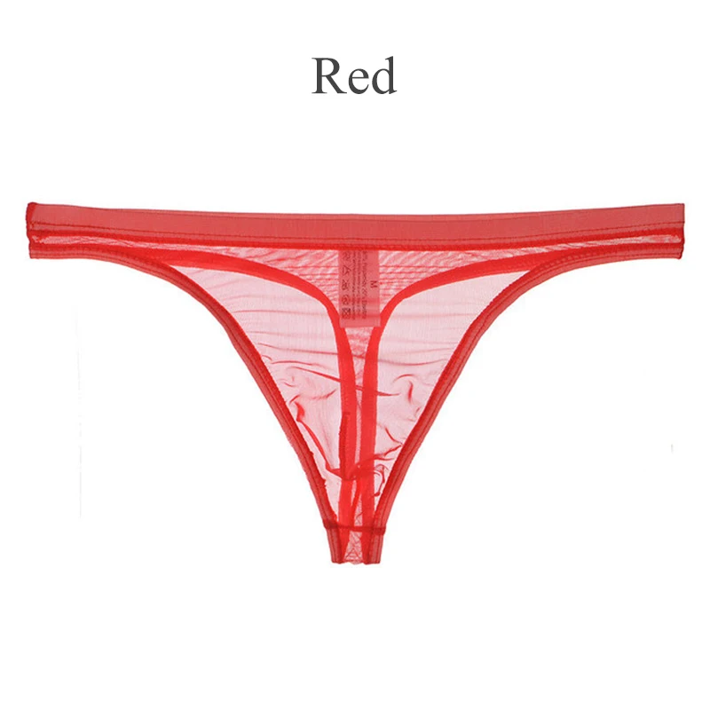 ملابس داخلية مثيرة جديدة للرجال بلون سادة ملابس داخلية مثيرة بخصر منخفض شبكية سراويل داخلية شفافة ناعمة مقلمة للذكور المثليين #3