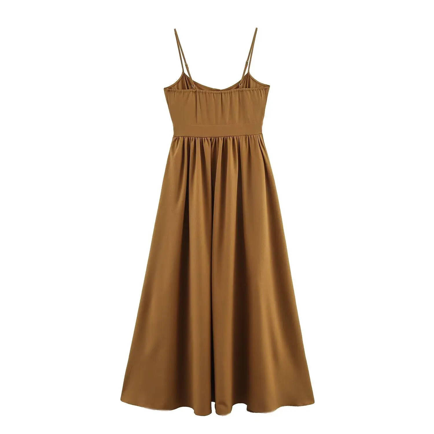 2025 Vacanza Estate Senza Maniche Abito Lungo da Donna Boho Beach Albero di Cocco Ricamo Abito con Bretella Casual Abiti Femminili