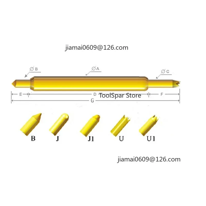 Dual‑Tip BGA Semiconductor Test Probe 028BB/BF5.7L High‑Frequency Gold Chip Test Microneedle