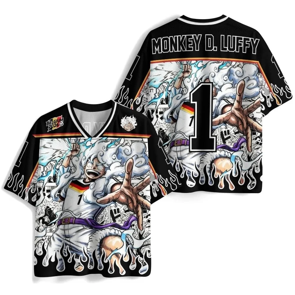 2026 Neue Anime One Piece Luffy und Nika Themen-Trendige Jersey-Kollektion, Atmungsaktives Kurzarm-Unisex-T-Shirt, Familien-Set – Detail 7