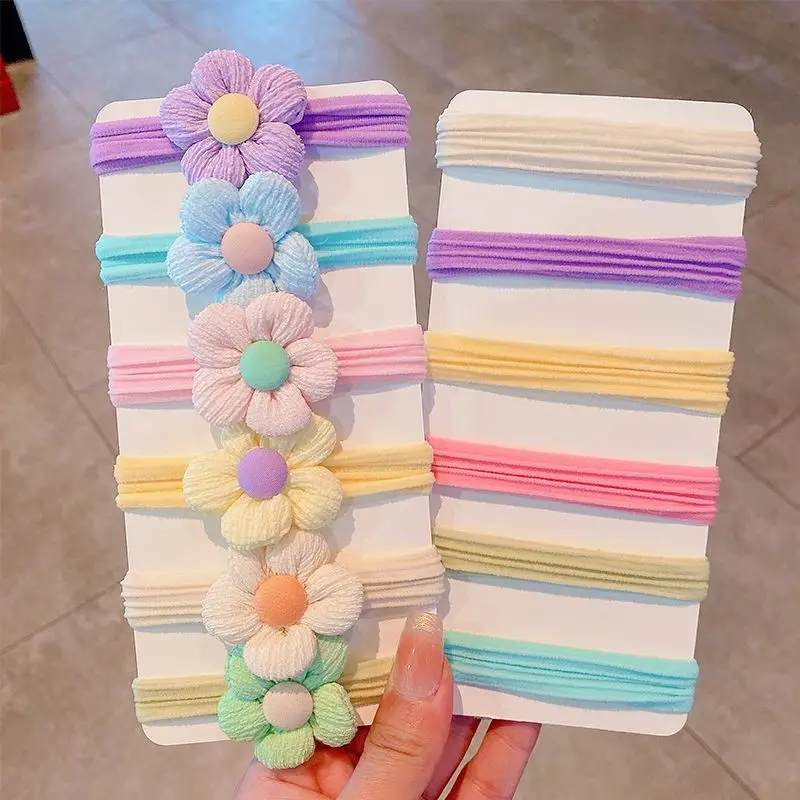 أطفال زهرة مرونة العصابات الشعر الفتيات اللثة Scrunchie المطاط الفرقة للطفل ذيل حصان حامل العلاقات الشعر أغطية الرأس إكسسوارات الشعر