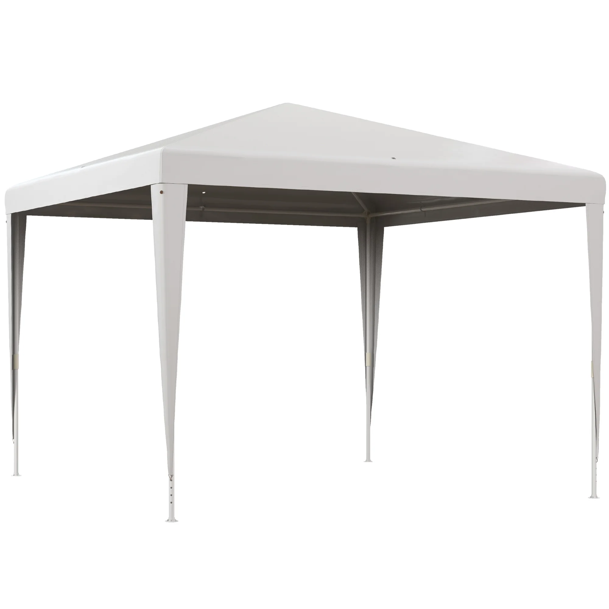 Outsunny Carpa Desmontable de Jardín 3x3 m para Bodas Camping Fiestas Blanco