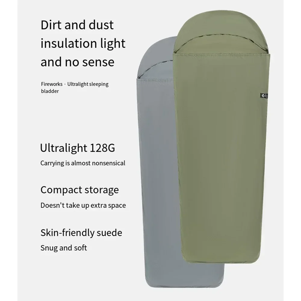 Naturehike Schlafsack-Inlett, waschbar, für Erwachsene, Reisebettlaken, kompakter, leichter Schlafsack für Camping, Backpacking, Hotel – Detail 2