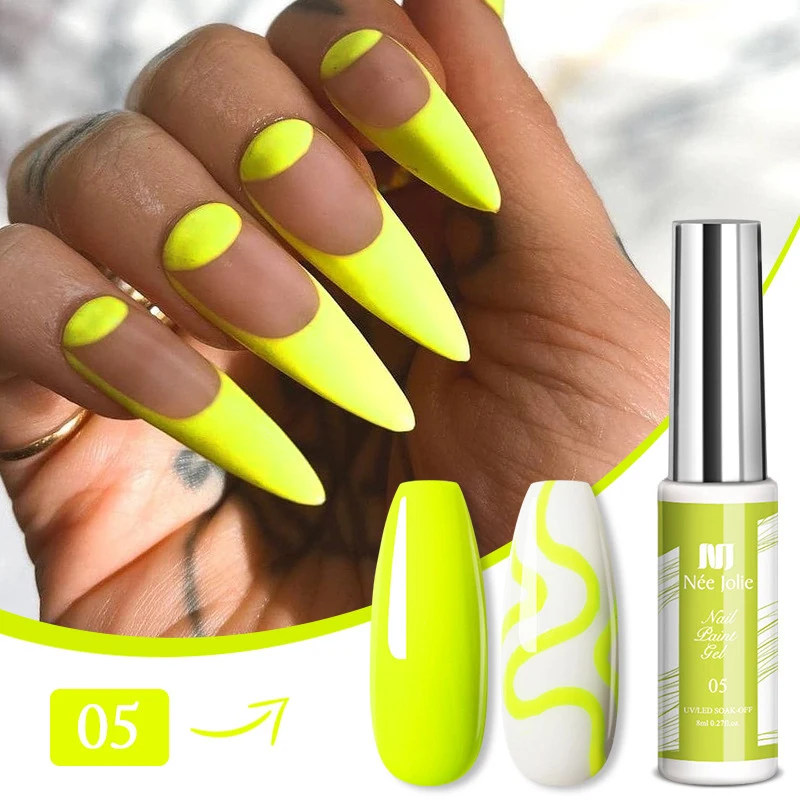 

8ml Nail Art Gel Nail Polish Colorful Painting Gel Manicure Tools Drawing Nail Design Varnishes Soak Off LED UV Gel Nail Glue