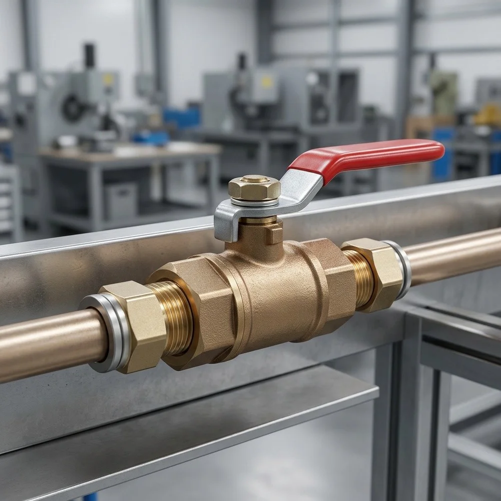 Brass Dual Female Thread Pneumatic Ball Valve Y Configuration 1/8 1/4 3/8 1/2 Inch Copper for Gas and Air Lines