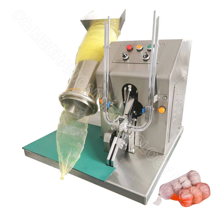 For Fruit Garlic Bag Sealing Clipping Mesh Bags Pet Food Nut Filling Net Clipper Packing Machine