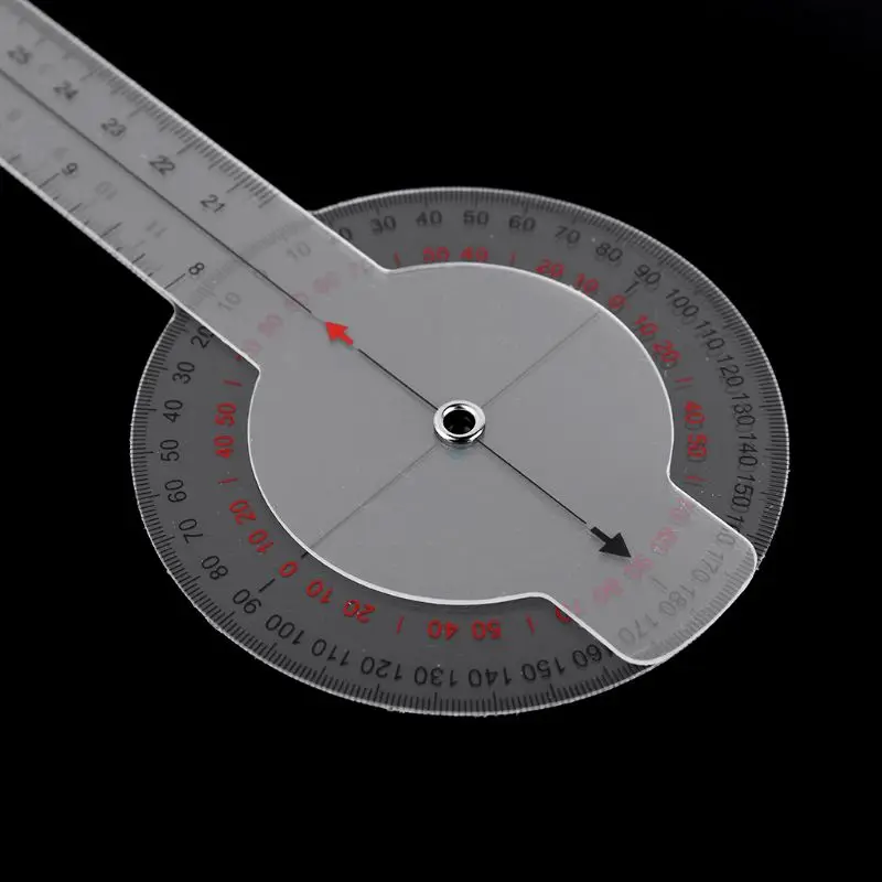 Q2Q4 성전기 플라스틱 통치자 360도 다중 룰러 goniometer 앵글 통치자 측정