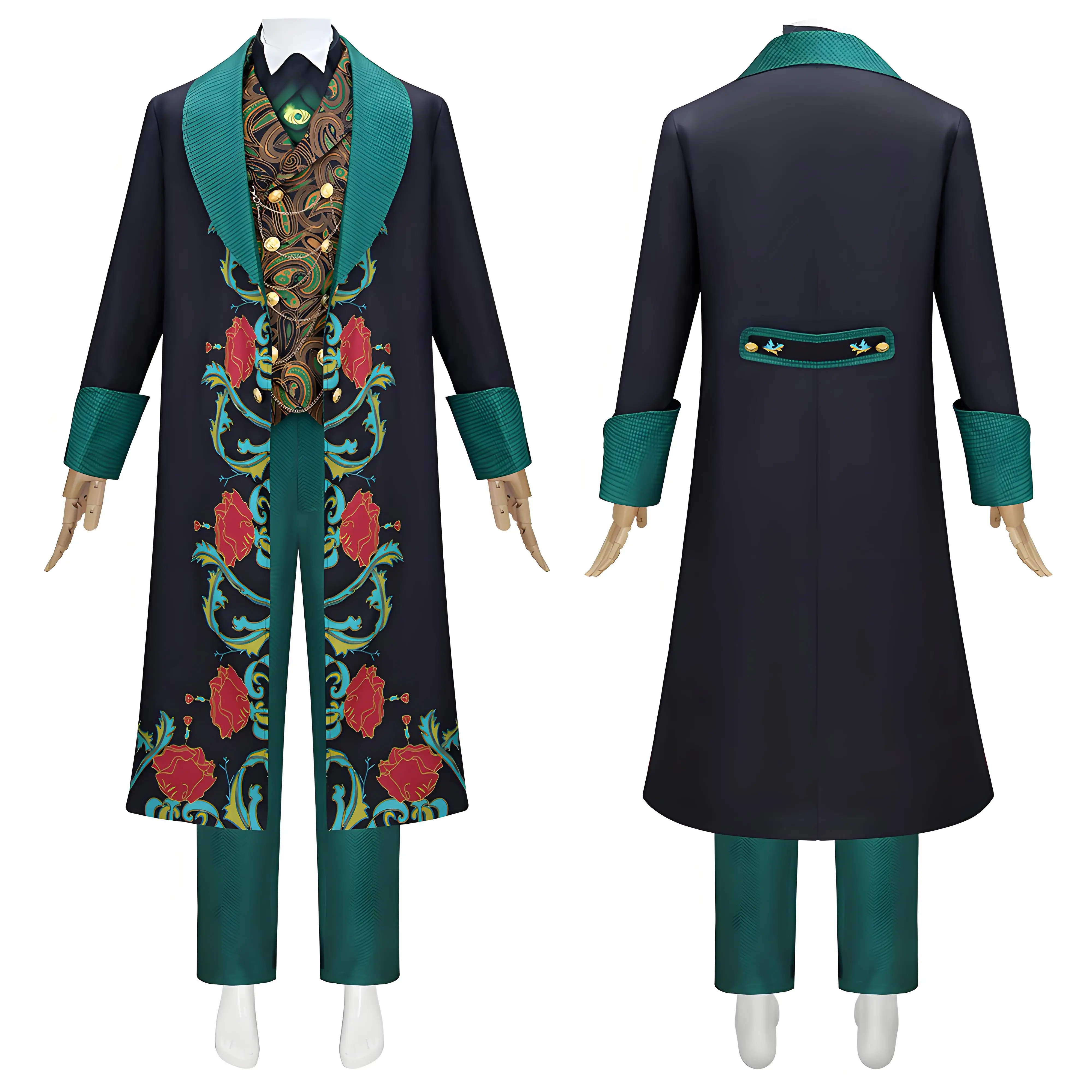 

Костюм волшебника для косплея Wicked Fantasia для взрослых и мужчин, пиджак, жилет и брюки, комплект на Хэллоуин, карнавал, маскировочный наряд для ролевых игр