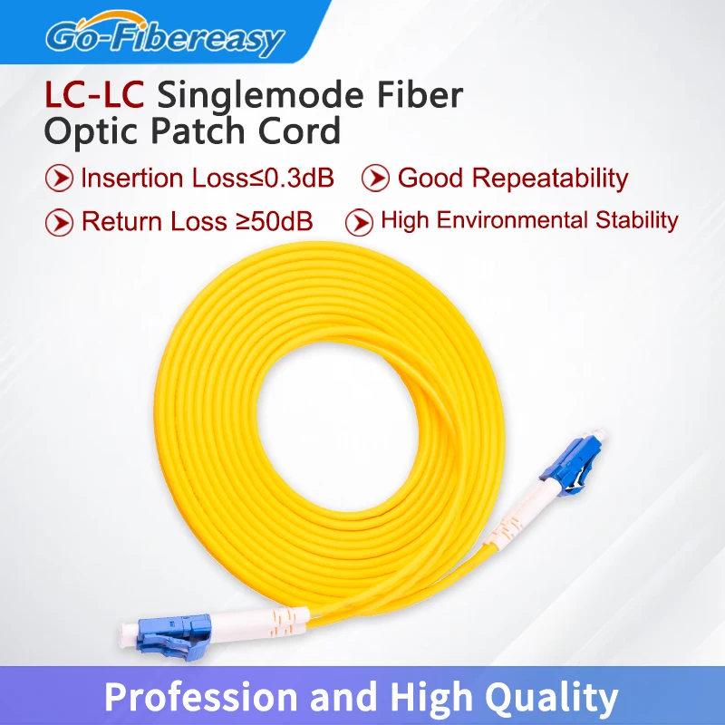 5pcs Fiber Optic Cable Single Mode Duplex LC-LC Patch Cord 0.3m,1m,2m,3m,5m,10m UPC Polish 2.0mm,3.0mm Optical Fiber Patch Cord