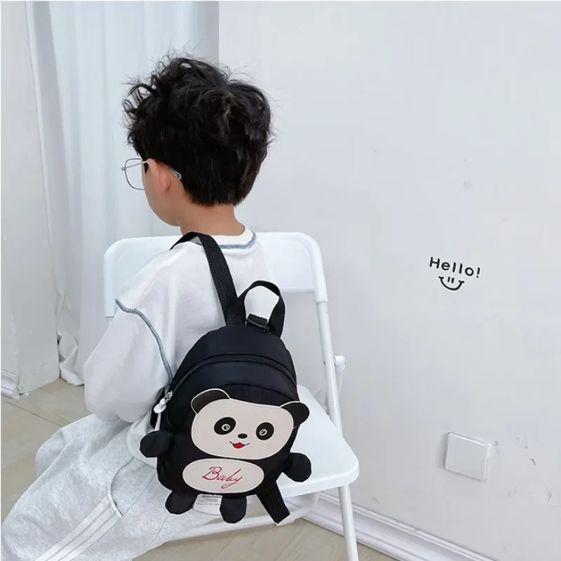 Cute Panda Cartoon Mini Mochila para Crianças, Jardim de Infância Kids Bags, Bebés Meninas e Meninos, Anti-Lost Bag for Toddler, Preschool Kids