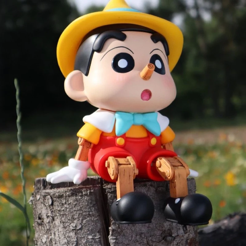 

32cm Large Crayon Shin-chan Figure Shinnosuke Nohara Cosplay Pinocchio Kawaii Puppet Action Figurine Anime Model Statue Doll Toy