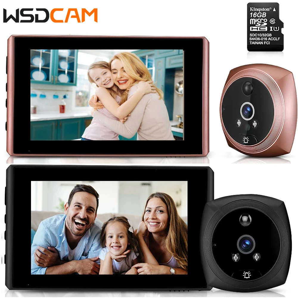 

Wsdcam 4.3 Inch Doorbell Peephole Video Camera Video-eye Motion Detection Monitor Digital Doorbell Door Viewer PIR Night Vision